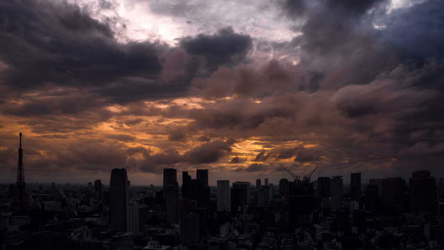 Tokyo Skyline Clouds