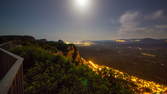 Time lapse clip - Moon above Village