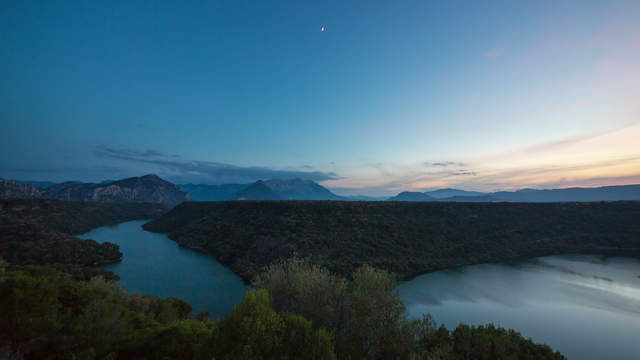 View over Reservoir at Dusk