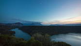 Time lapse clip - View over Reservoir at Dusk