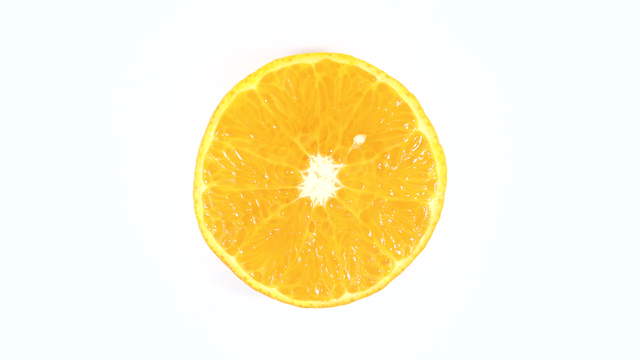 Ants Eating Half Orange - Topview