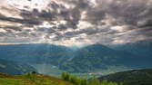 Time lapse clip - Sunrays at Zillertal Wide Angle