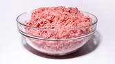 Time lapse clip - Minced Meat in Glass Bowl