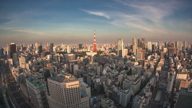 Sunrise to Night - Tokyo Skyline with Tokyo Tower