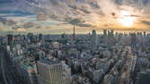 Time lapse clip - Tokyo Skyline Sunset
