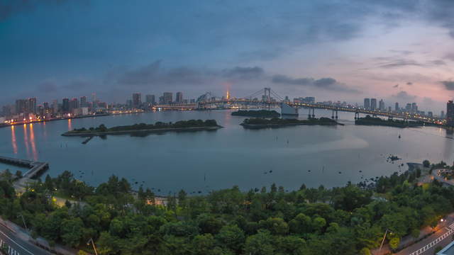 Tokyo Rainbow Bridge Sunrise