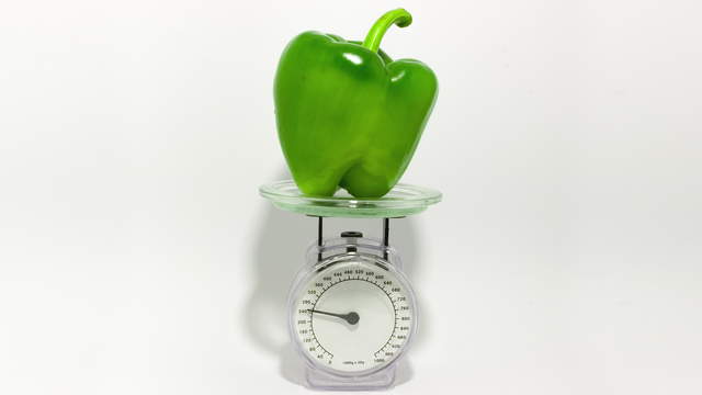 Paprika Pepper on Scale